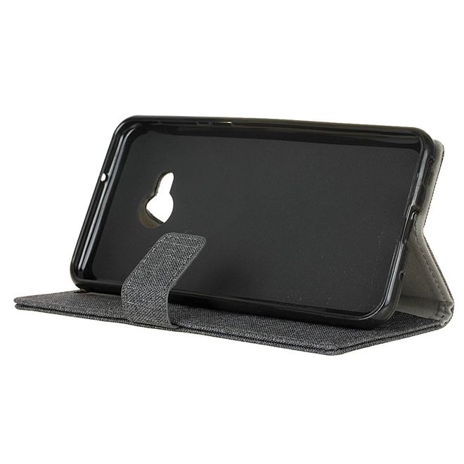 HTC U Play Handy Case - Bookcover - mit Standfunktion - schwarz