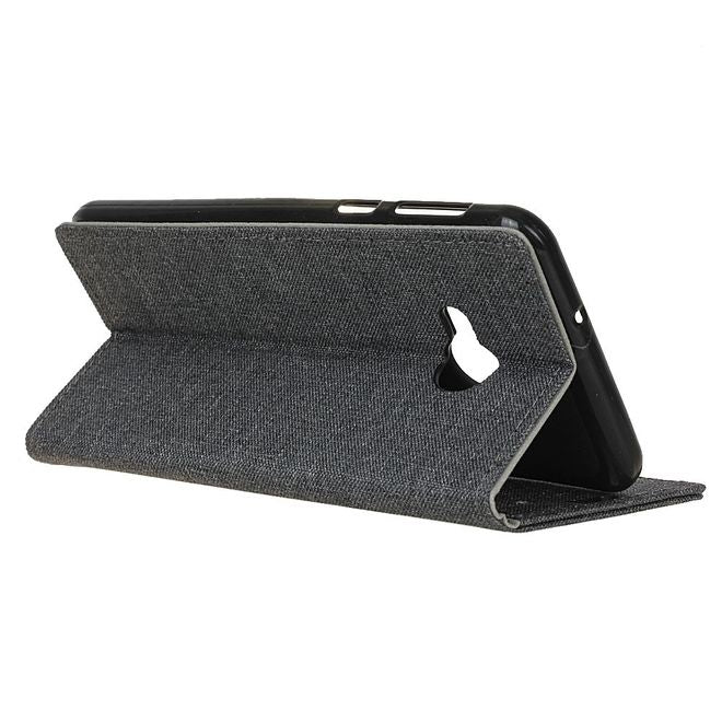 HTC U Play Handy Case - Bookcover - mit Standfunktion - schwarz