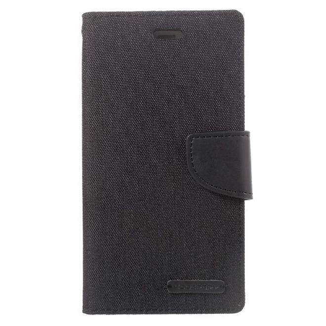 Goospery - Handyhülle für Huawei P10 - Bookcover - Canvas Diary Series - schwarz