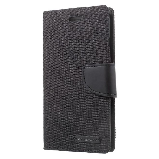 Goospery - Handyhülle für Huawei P10 - Bookcover - Canvas Diary Series - schwarz