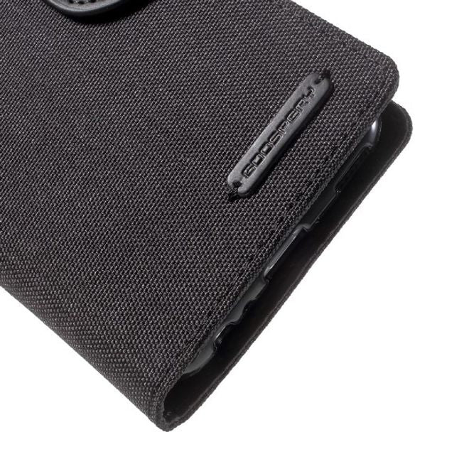 Goospery - Handyhülle für Huawei P10 - Bookcover - Canvas Diary Series - schwarz