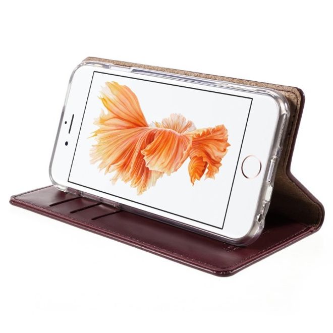 Goospery - Huawei P10 Handyhülle - Case aus Leder - Bluemoon Flip Series - weinrot