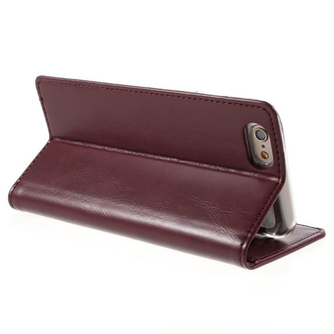 Goospery - Huawei P10 Handyhülle - Case aus Leder - Bluemoon Flip Series - weinrot