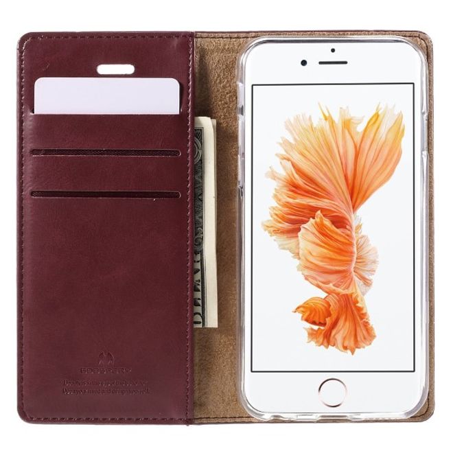 Goospery - Huawei P10 Handyhülle - Case aus Leder - Bluemoon Flip Series - weinrot