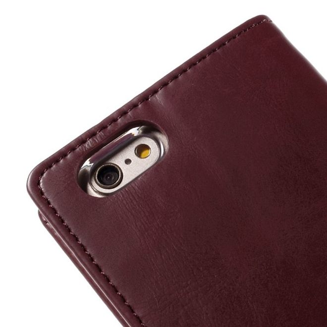 Goospery - Huawei P10 Handyhülle - Case aus Leder - Bluemoon Flip Series - weinrot