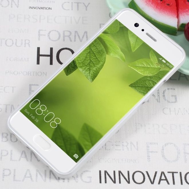 Goospery - Handy Hülle für Huawei P10 - TPU Soft Case - i Jelly Metal Series - silber