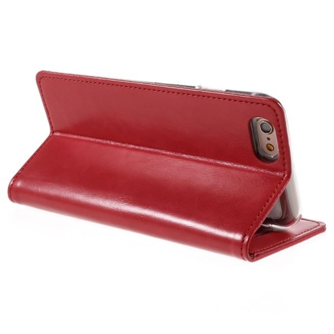 Goospery - Huawei P10 Plus Handyhülle - Case aus Leder - Bluemoon Flip Series - rot