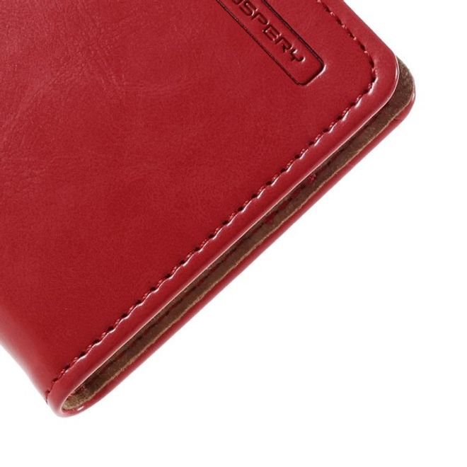 Goospery - Huawei P10 Plus Handyhülle - Case aus Leder - Bluemoon Flip Series - rot