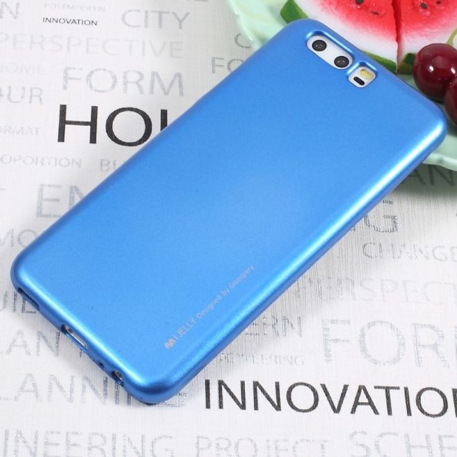 Goospery - Handy Hülle für Huawei P10 Plus - TPU Soft Case - i Jelly Metal Series - blau