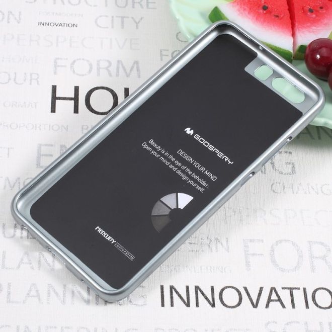 Goospery - Handy Hülle für Huawei P10 Plus - TPU Soft Case - i Jelly Metal Series - grau