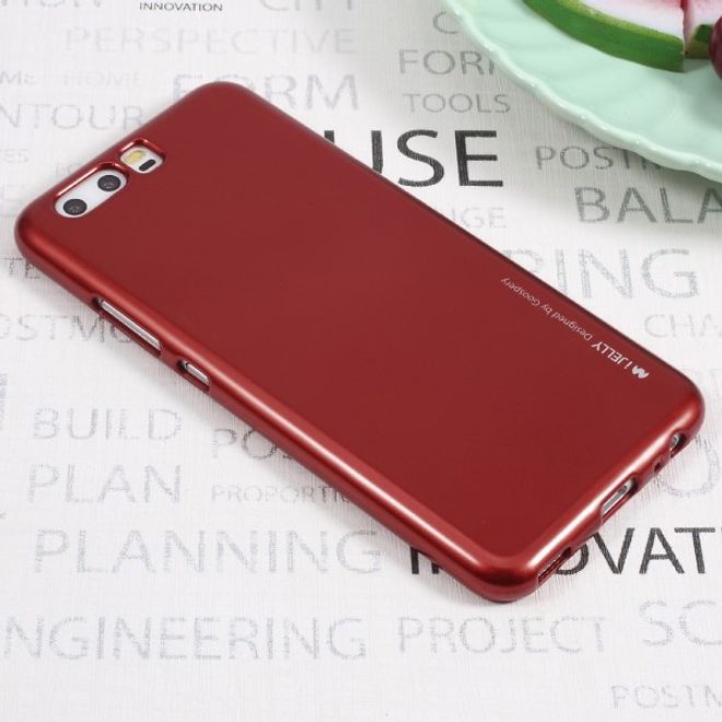 Goospery - Handy Hülle für Huawei P10 Plus - TPU Soft Case - i Jelly Metal Series - rot