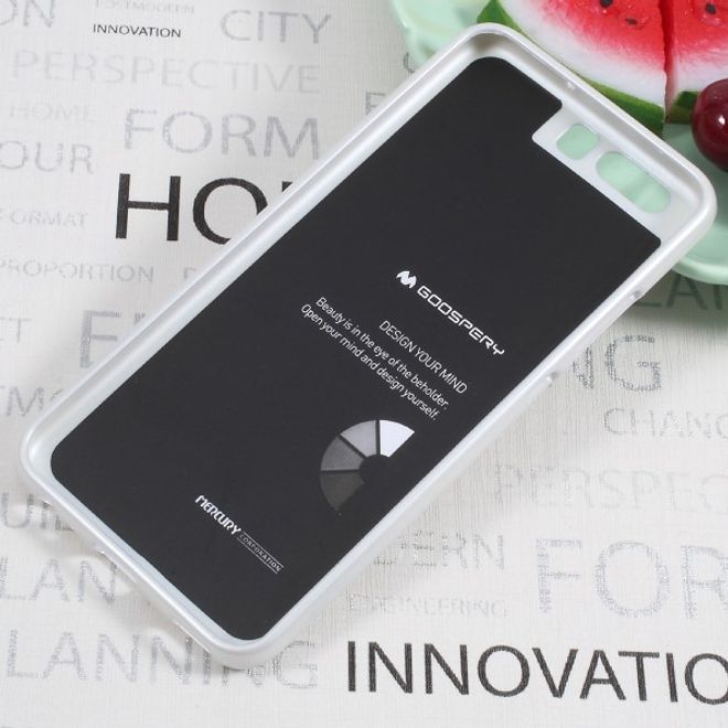 Goospery - Handy Hülle für Huawei P10 Plus - TPU Soft Case - i Jelly Metal Series - silber