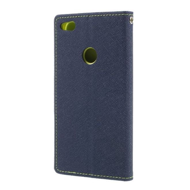 Goospery - Huawei P8 Lite (2017) Hülle - Handy Bookcover - Fancy Diary Series - navy/lime