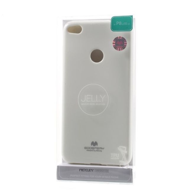 Goospery - Handy Case für Huawei P8 Lite (2017) - TPU Softcase - Pearl Jelly Series - weiss