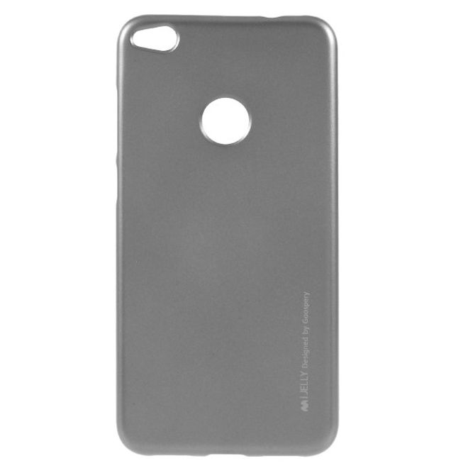 Goospery - Handy Hülle für Huawei P8 Lite (2017) - TPU Soft Case - i Jelly Metal Series - grau
