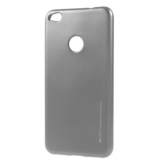 Goospery - Handy Hülle für Huawei P8 Lite (2017) - TPU Soft Case - i Jelly Metal Series - grau