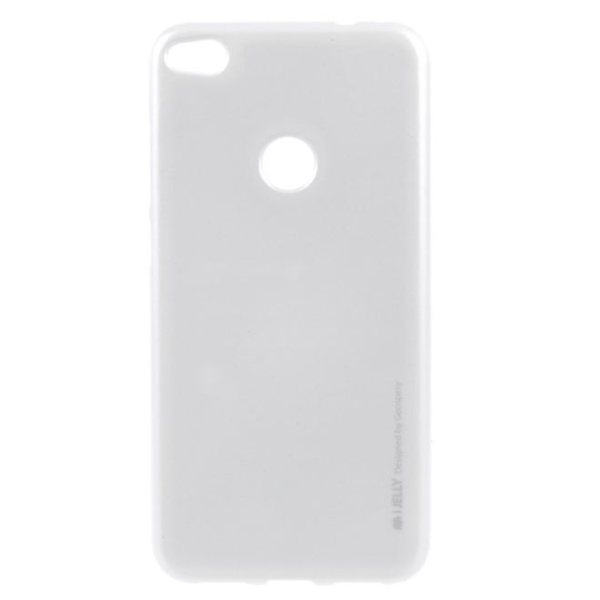 Goospery - Handy Hülle für Huawei P8 Lite (2017) - TPU Soft Case - i Jelly Metal Series - silber