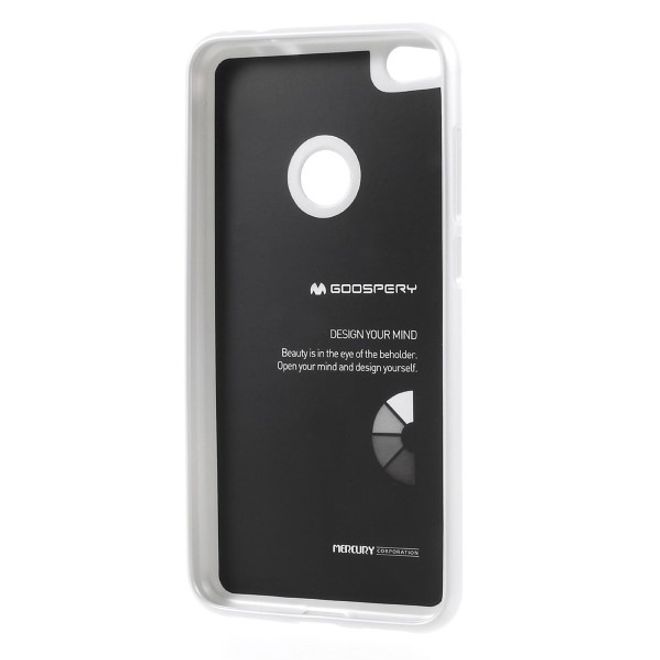 Goospery - Handy Hülle für Huawei P8 Lite (2017) - TPU Soft Case - i Jelly Metal Series - silber