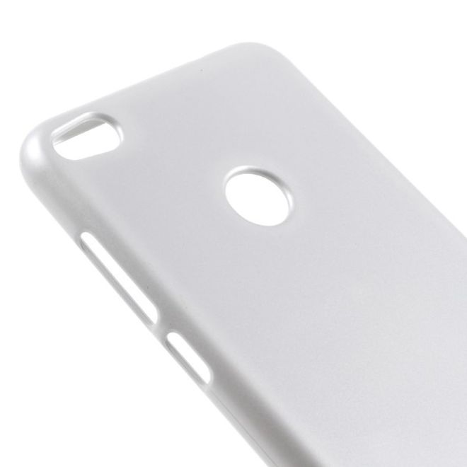Goospery - Handy Hülle für Huawei P8 Lite (2017) - TPU Soft Case - i Jelly Metal Series - silber