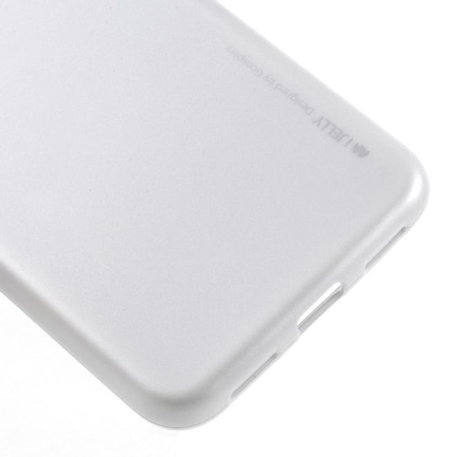 Goospery - Handy Hülle für Huawei P8 Lite (2017) - TPU Soft Case - i Jelly Metal Series - silber