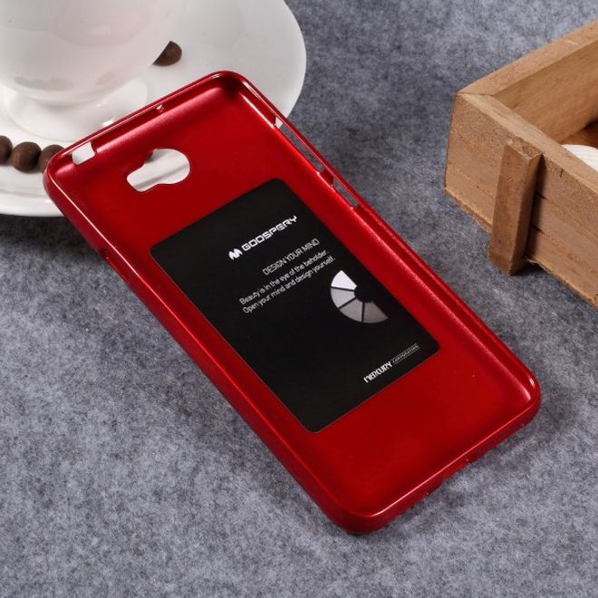 Goospery - Handy Case für Huawei Y5 II/Y5 2 - TPU Softcase - Pearl Jelly Series - rot