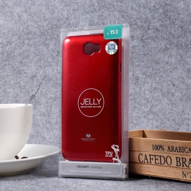 Goospery - Handy Case für Huawei Y5 II/Y5 2 - TPU Softcase - Pearl Jelly Series - rot