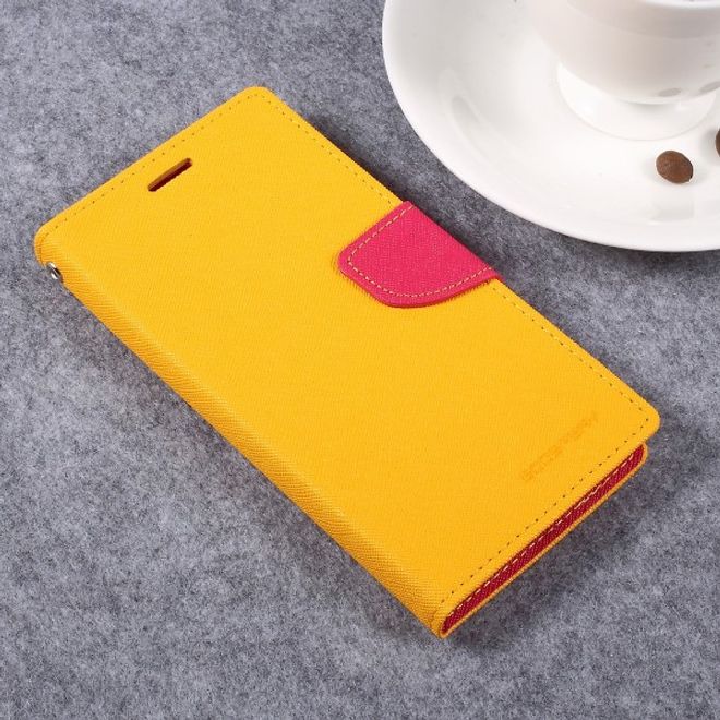 Goospery - LG G6 Hülle - Handy Bookcover - Fancy Diary Series - gelb/pink