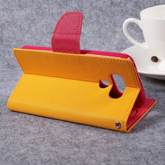 Goospery - LG G6 Hülle - Handy Bookcover - Fancy Diary Series - gelb/pink