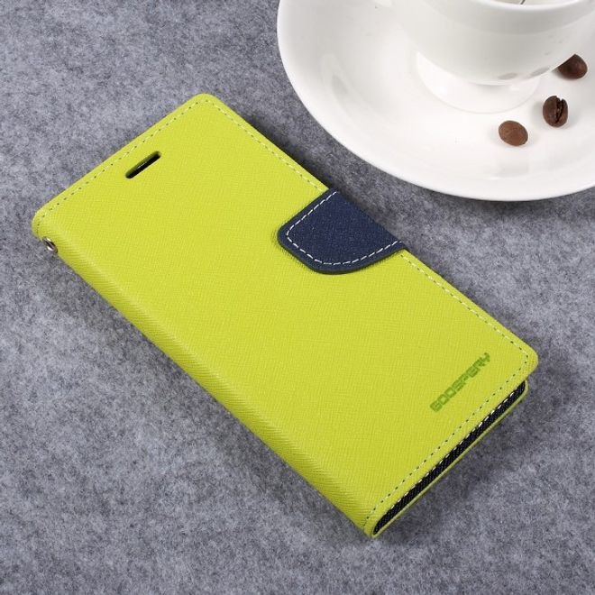 Goospery - LG G6 Hülle - Handy Bookcover - Fancy Diary Series - lime/navy
