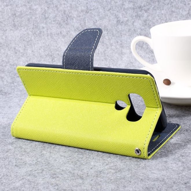 Goospery - LG G6 Hülle - Handy Bookcover - Fancy Diary Series - lime/navy