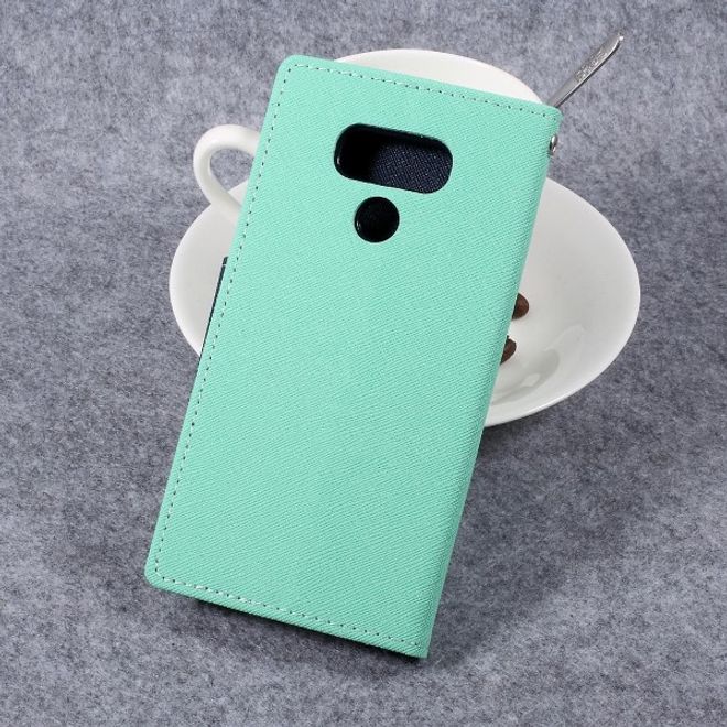 Goospery - LG G6 Hülle - Handy Bookcover - Fancy Diary Series - mint/navy