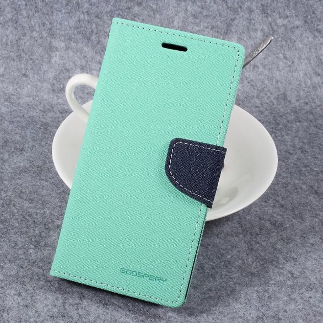 Goospery - LG G6 Hülle - Handy Bookcover - Fancy Diary Series - mint/navy