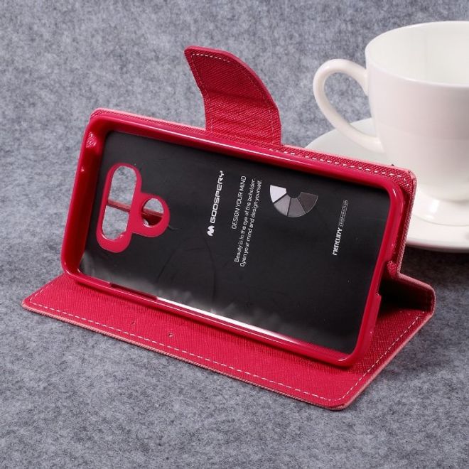 Goospery - LG G6 Hülle - Handy Bookcover - Fancy Diary Series - rosa/pink