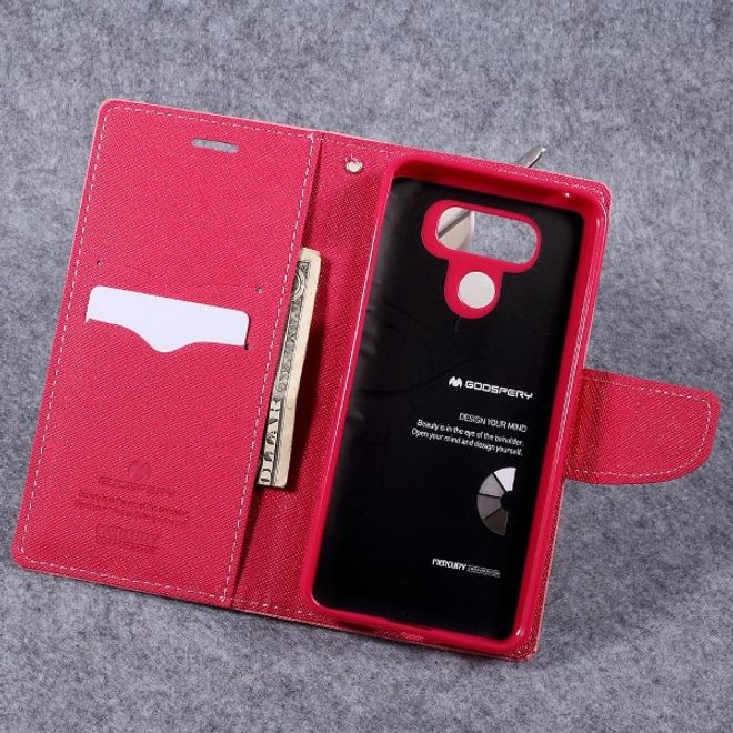 Goospery - LG G6 Hülle - Handy Bookcover - Fancy Diary Series - rosa/pink