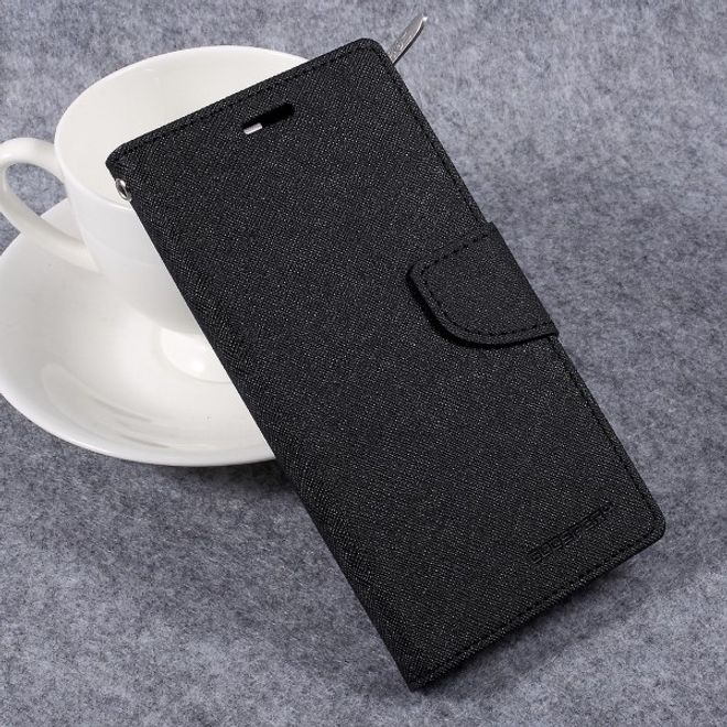 Goospery - LG G6 Hülle - Handy Bookcover - Fancy Diary Series - schwarz