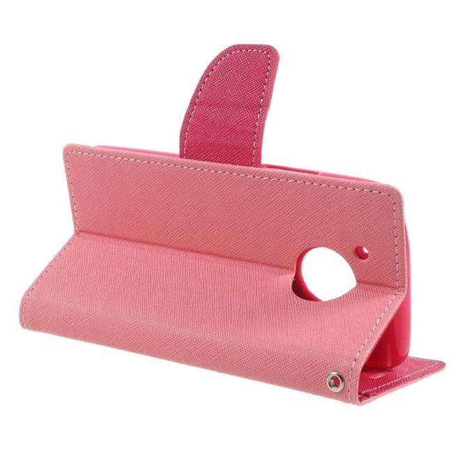 Goospery - Motorola Moto G5 Hülle - Handy Bookcover - Fancy Diary Series - rosa/pink