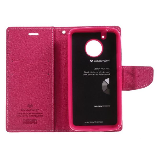 Goospery - Motorola Moto G5 Hülle - Handy Bookcover - Fancy Diary Series - rosa/pink