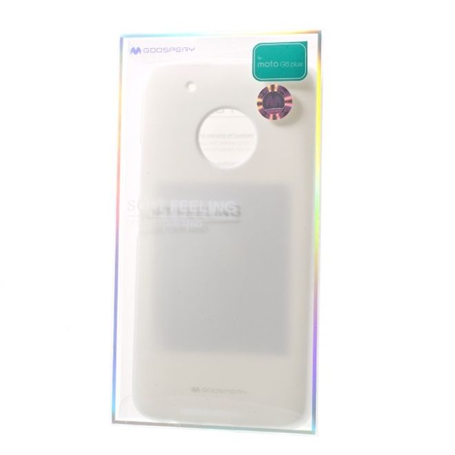Goospery - Handy Case für Motorola Moto G5 - TPU Softcase - Pearl Jelly Series - weiss
