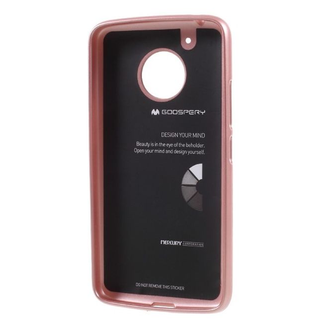 Goospery - Handy Hülle für Motorola Moto G5 - TPU Soft Case - i Jelly Metal Series - rosegold