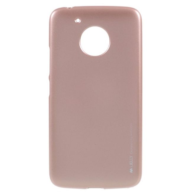 Goospery - Handy Hülle für Motorola Moto G5 - TPU Soft Case - i Jelly Metal Series - rosegold
