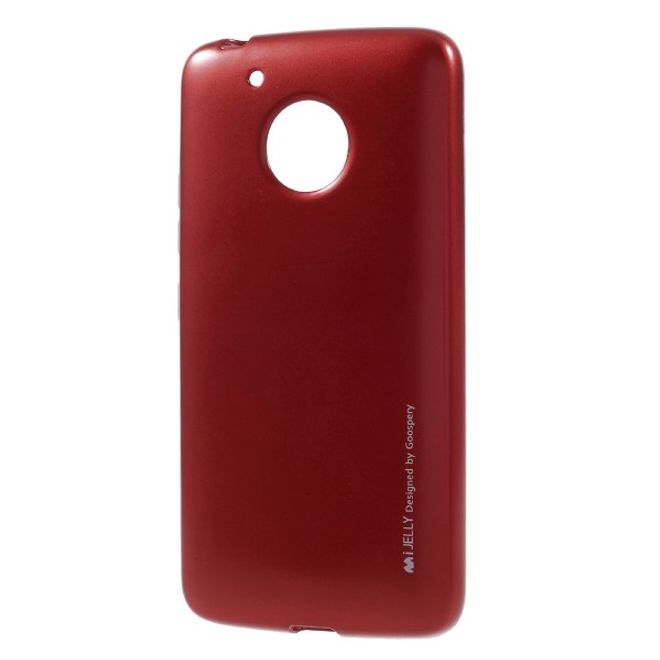 Goospery - Handy Hülle für Motorola Moto G5 - TPU Soft Case - i Jelly Metal Series - rot