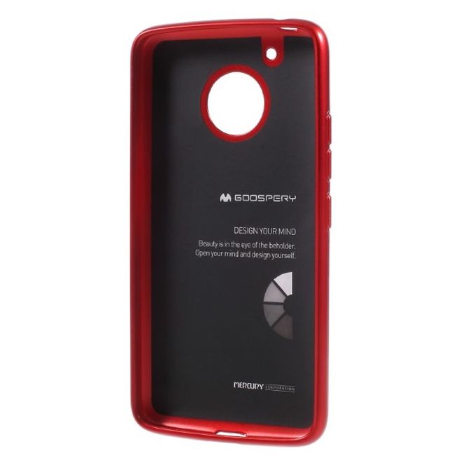 Goospery - Handy Hülle für Motorola Moto G5 - TPU Soft Case - i Jelly Metal Series - rot