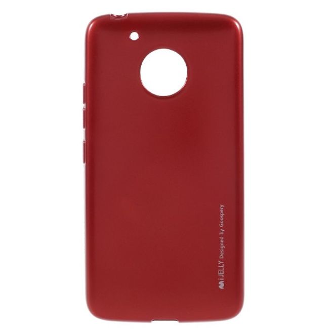 Goospery - Handy Hülle für Motorola Moto G5 - TPU Soft Case - i Jelly Metal Series - rot