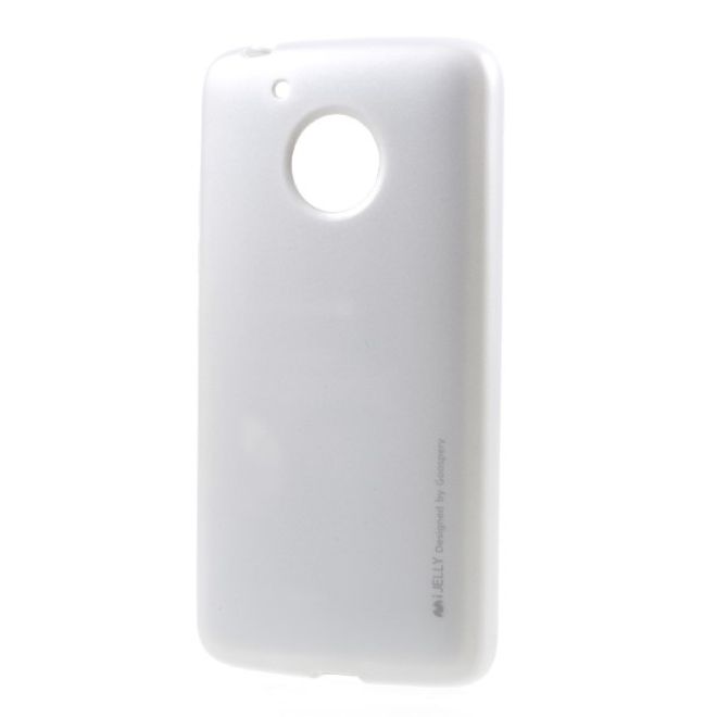 Goospery - Handy Hülle für Motorola Moto G5 - TPU Soft Case - i Jelly Metal Series - silber
