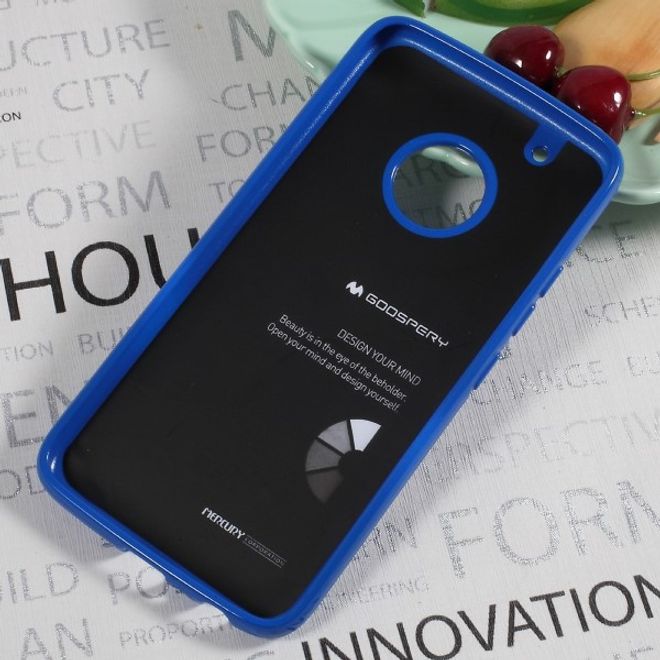 Goospery - Handy Case für Motorola Moto G5 Plus - TPU Softcase - Pearl Jelly Series - blau
