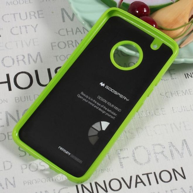 Goospery - Handy Case für Motorola Moto G5 Plus - TPU Softcase - Pearl Jelly Series - lime