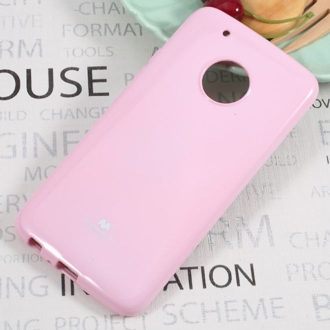 Goospery - Handy Case für Motorola Moto G5 Plus - TPU Softcase - Pearl Jelly Series - pink