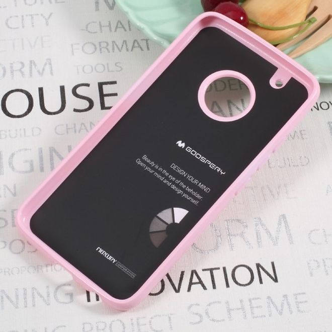 Goospery - Handy Case für Motorola Moto G5 Plus - TPU Softcase - Pearl Jelly Series - pink