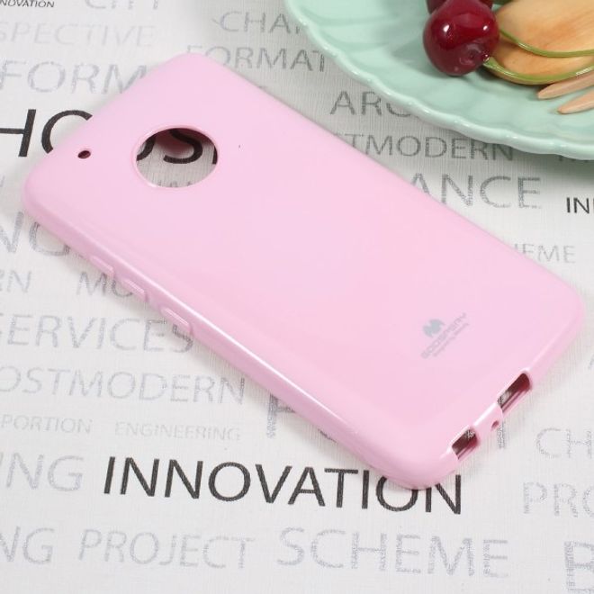 Goospery - Handy Case für Motorola Moto G5 Plus - TPU Softcase - Pearl Jelly Series - pink