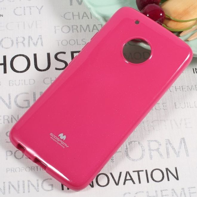 Goospery - Handy Case für Motorola Moto G5 Plus - TPU Softcase - Pearl Jelly Series - rosa